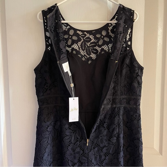 Lilly Pulitzer Juli Lace Romper Noir Size 14 - Picture 4 of 16